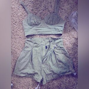 SHEIN Floral Print Top and Shorts Set